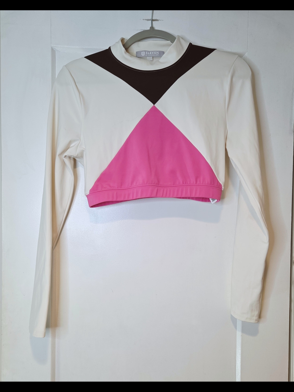 Eleven Venus Williams Colorblock Tenniscore Crop Top Long Sleeve Athletic